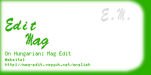edit mag business card